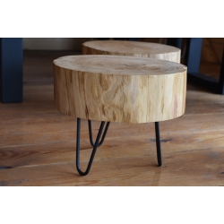 Podstawka, stolik plaster drewna dębowy lakierowny